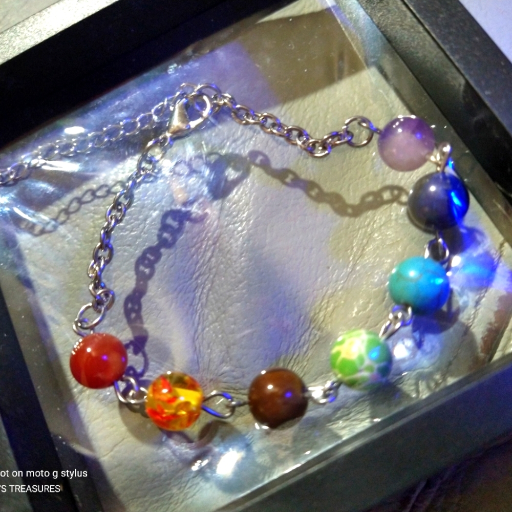 LOWEST I CAN GO!KARMA-*MULTI GEMSTONE* BRACELET 6.5 OR 7" INCH
